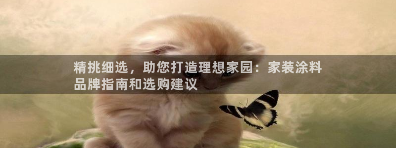 和记ag网址：精挑细选，助您打造理想家园：家装涂料
品牌指南