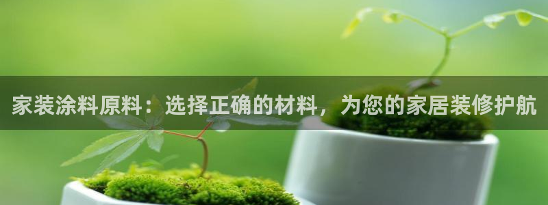 和记国际官网官网：家装涂料原料：选择正确的材料，为您的家居装修护航